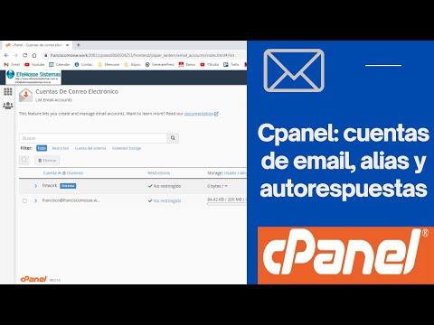 Miniatura · Cpanel: correo electronico, alias y autorespuestas